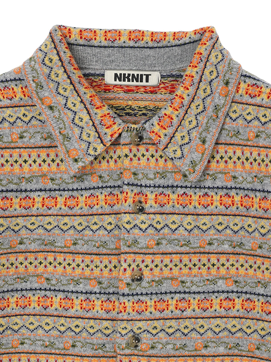 jacquard pattern KNIT  shirt