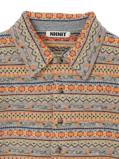jacquard pattern KNIT  shirt