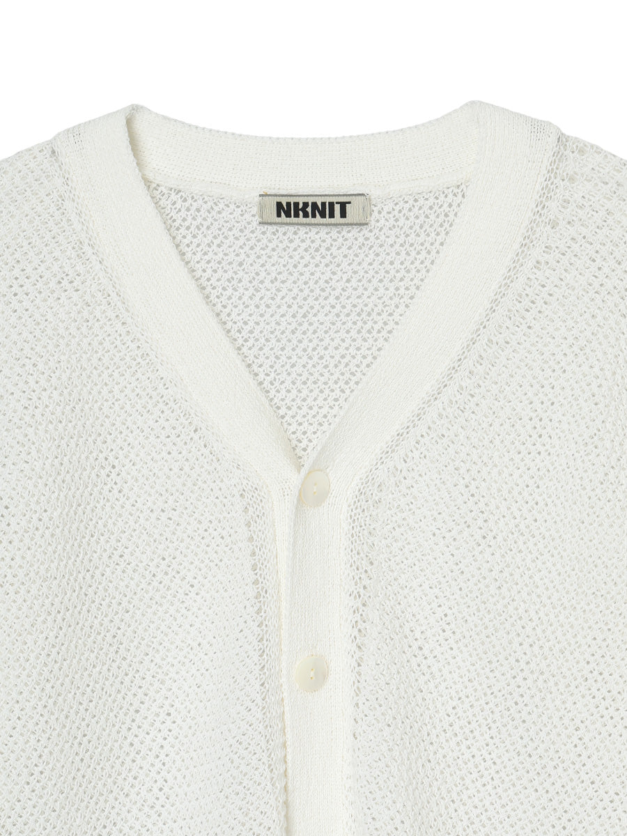 paper mix relaxed cardigan