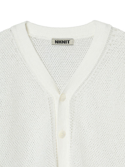 paper mix relaxed cardigan