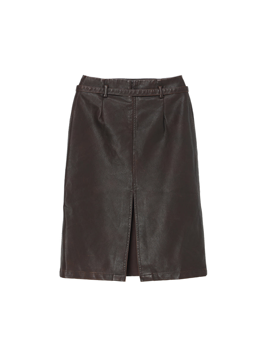 washed finish tight skirt
