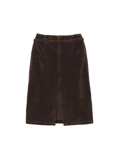 washed finish tight skirt