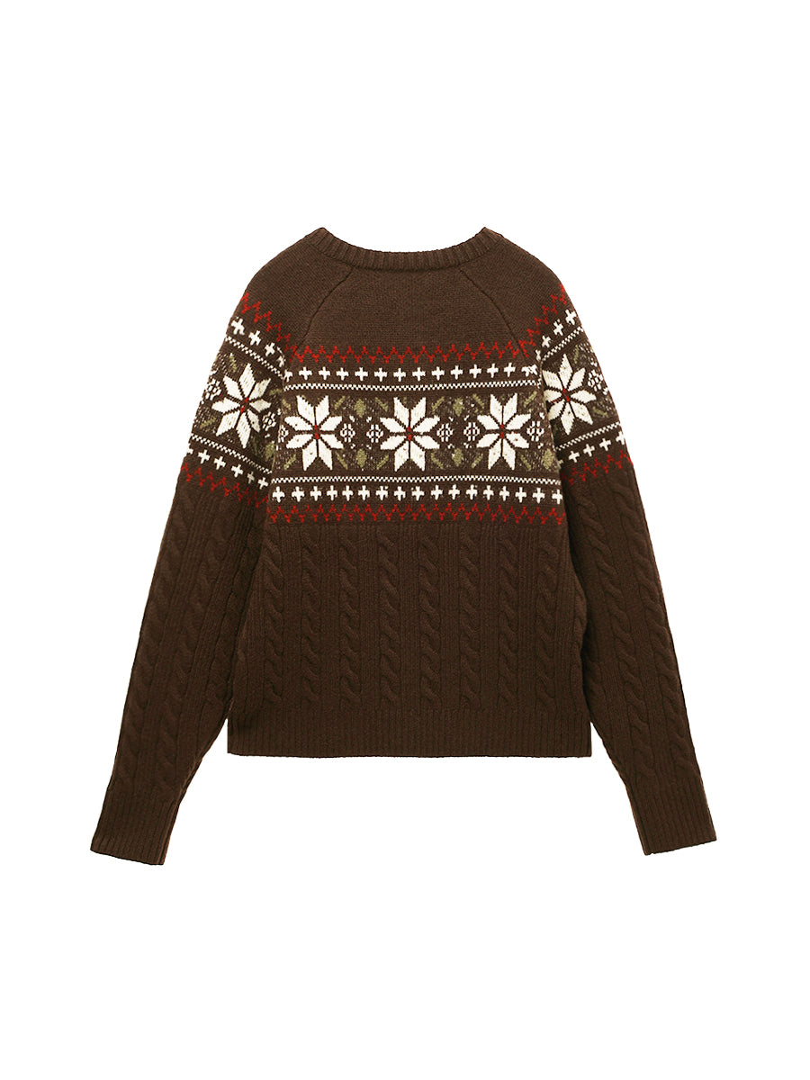 nordic pattern henley KNIT