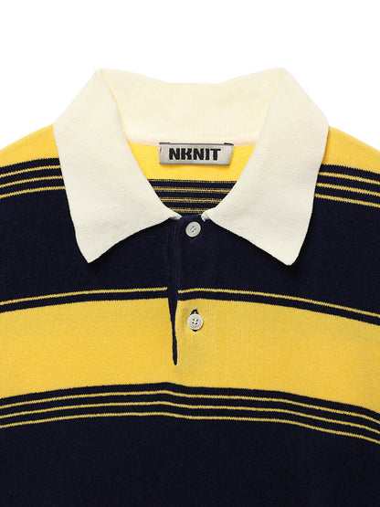 velvet touch KNIT polo shirt