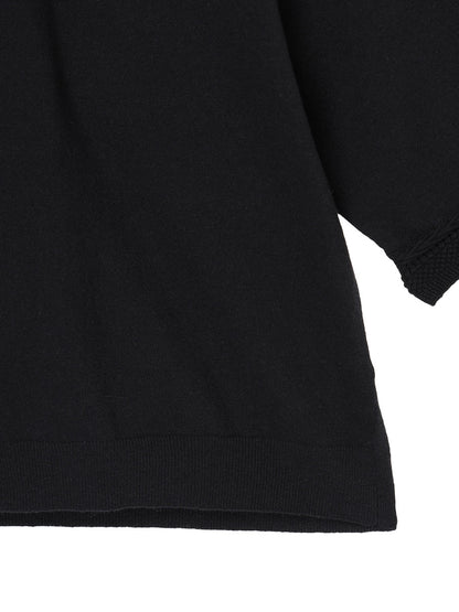 pattern collar KNIT polo shirt