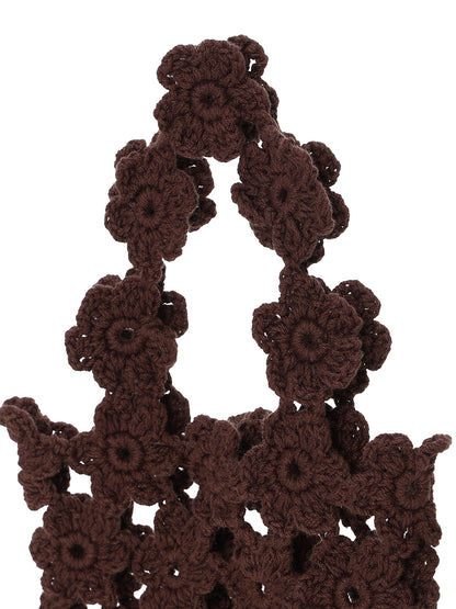 crochet KNIT flower bag