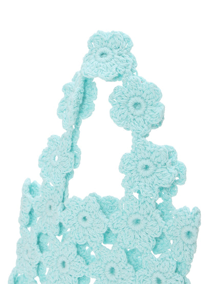 crochet KNIT flower bag