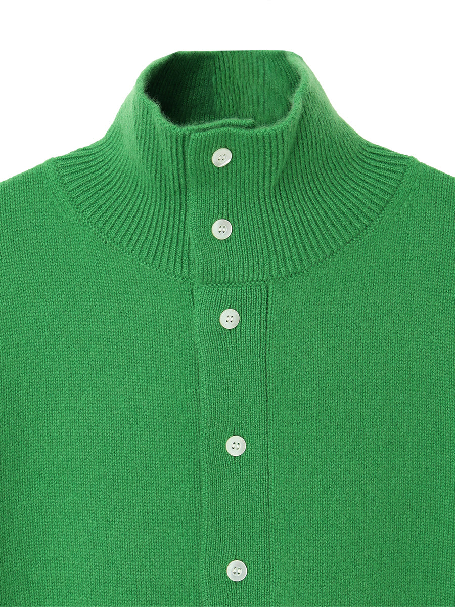 cashmere high neck KNIT cardigan　【small】