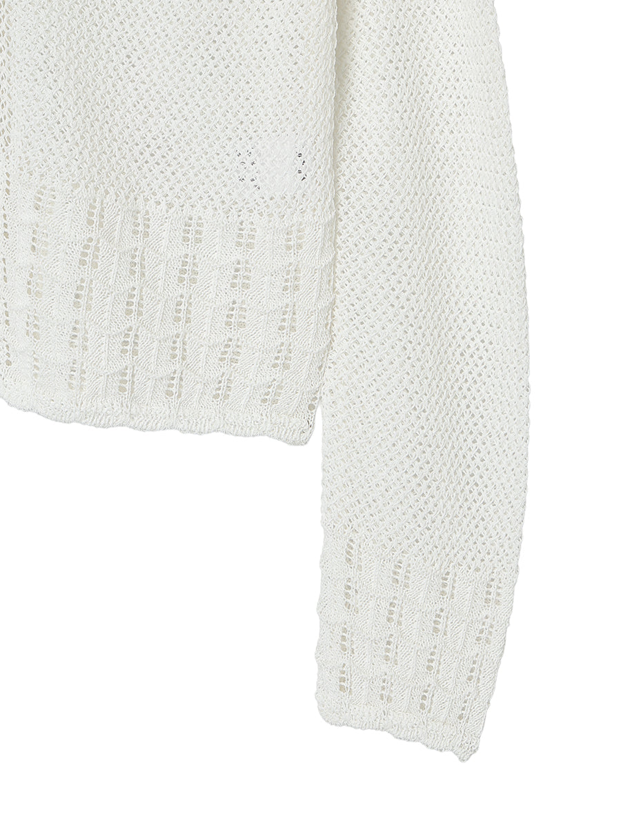 paper mix relaxed cardigan