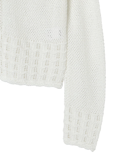 paper mix relaxed cardigan