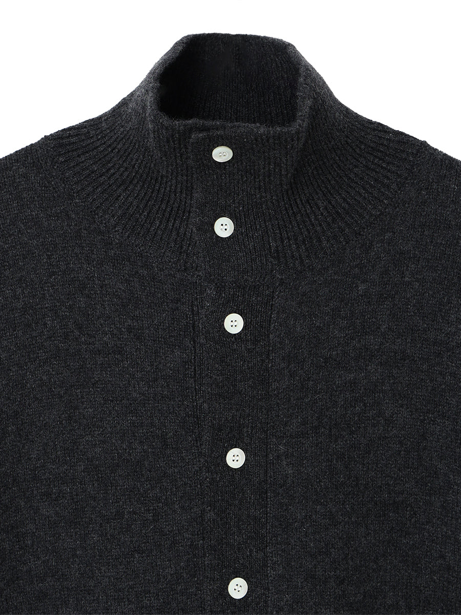 cashmere high neck KNIT cardigan【large】