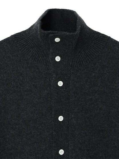 cashmere high neck KNIT cardigan【large】