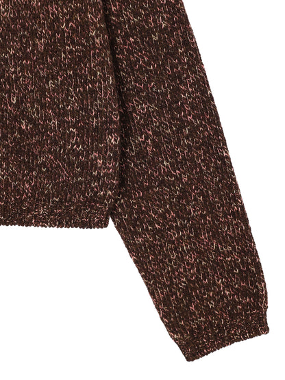 mix color high neck skipper KNIT