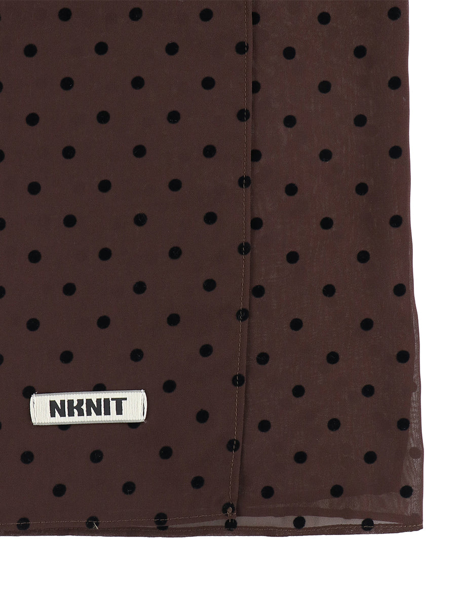 【NKNIT】dot wrap skirt ベージュ　ンニット dot wrap skirt – NKNIT