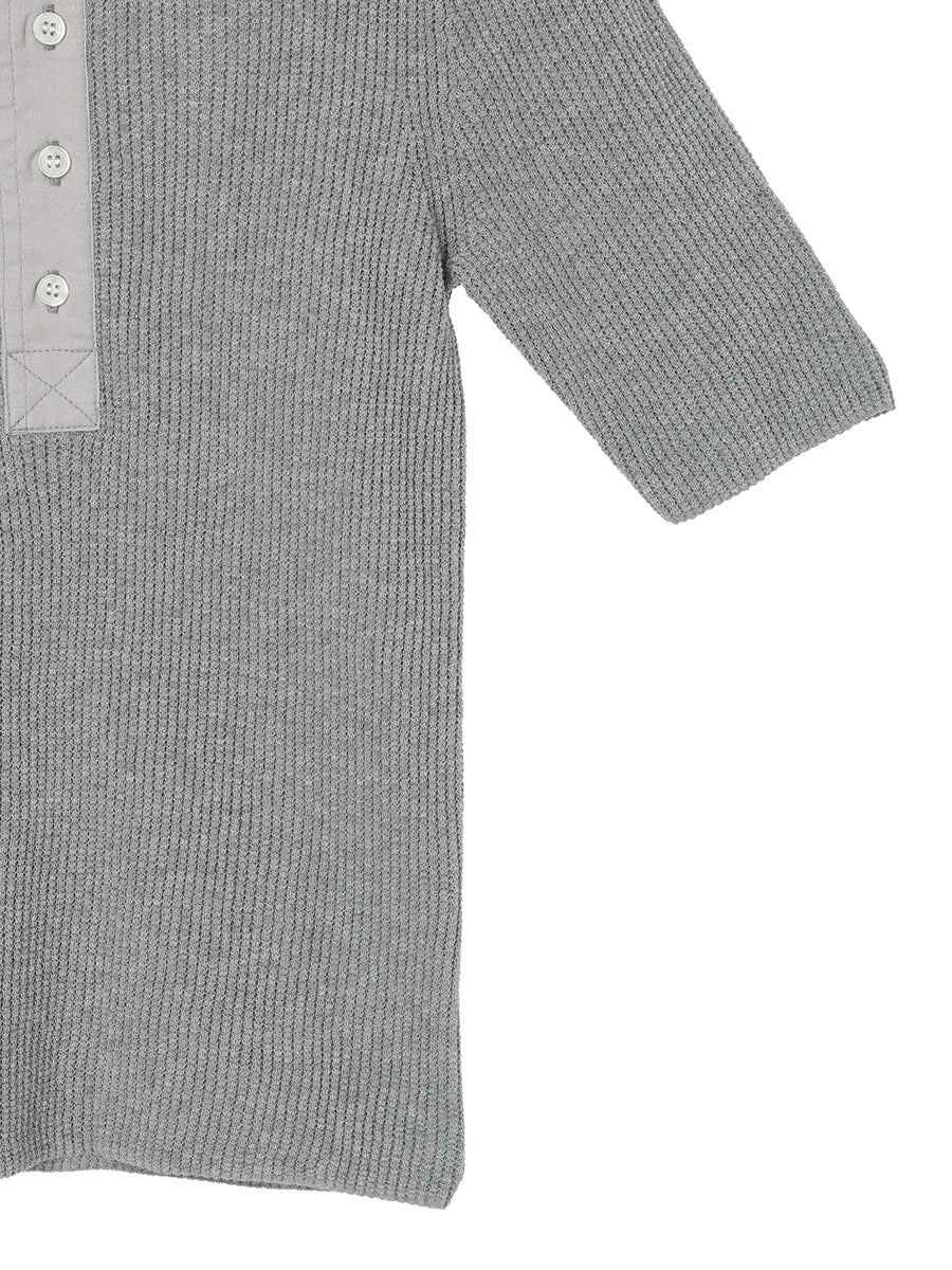 waffle henry neck KNIT