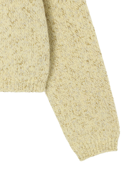 mix color high neck skipper KNIT