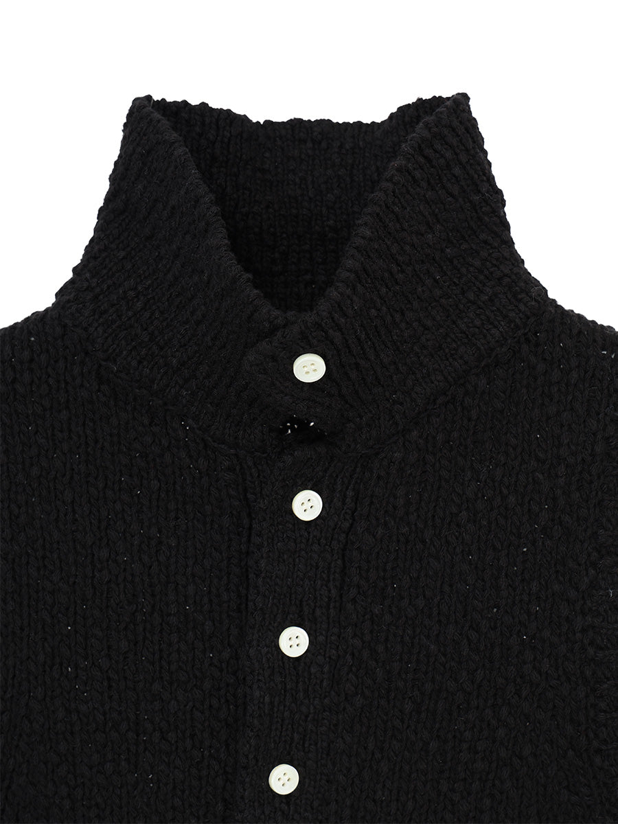 sleeveless KNIT  polo shirt