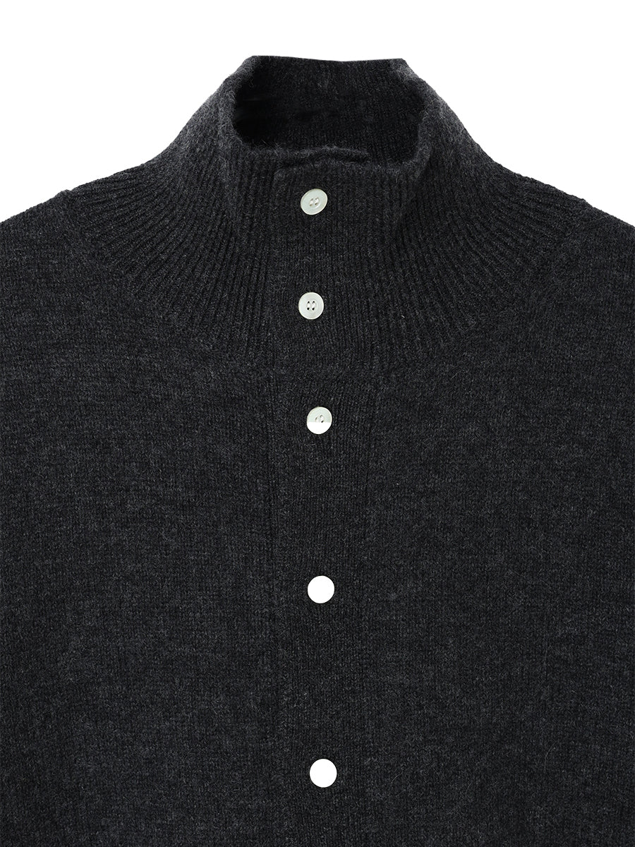 cashmere high neck KNIT cardigan　【small】