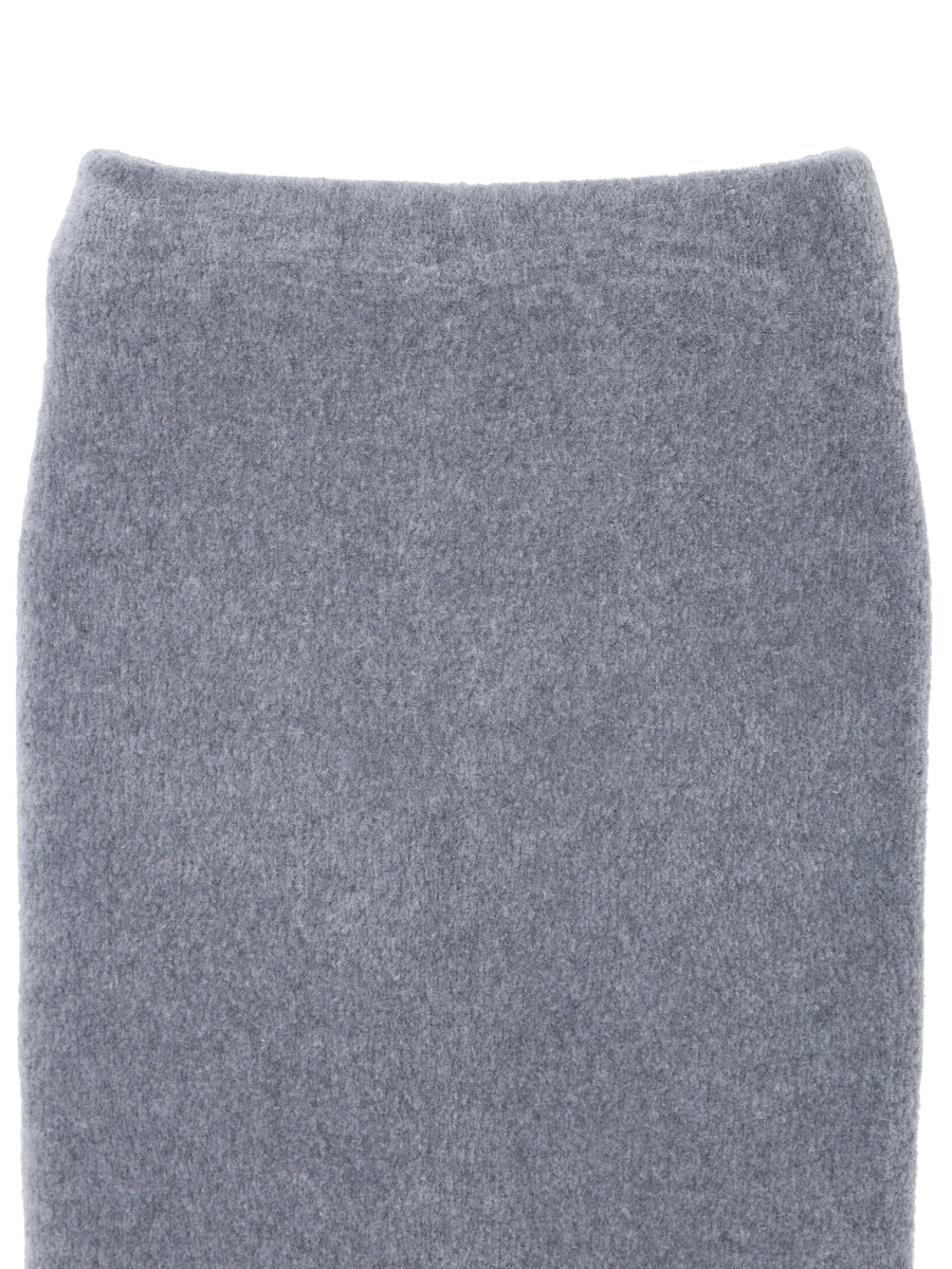 fluffy wool KNIT skirt