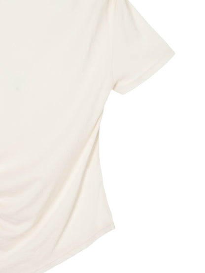 cotton/cashmere asymmetry  gatherT-shirt