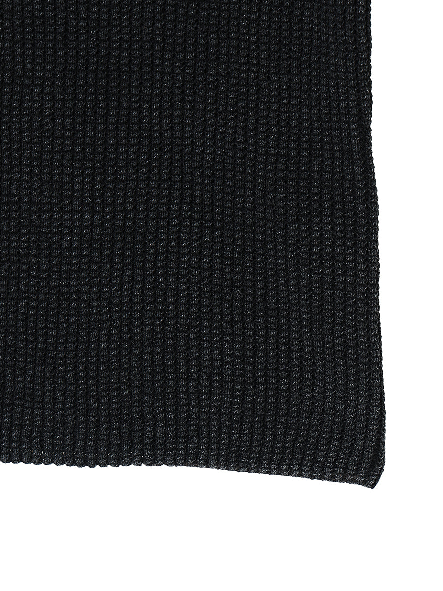 dyed waffle henry neck KNIT