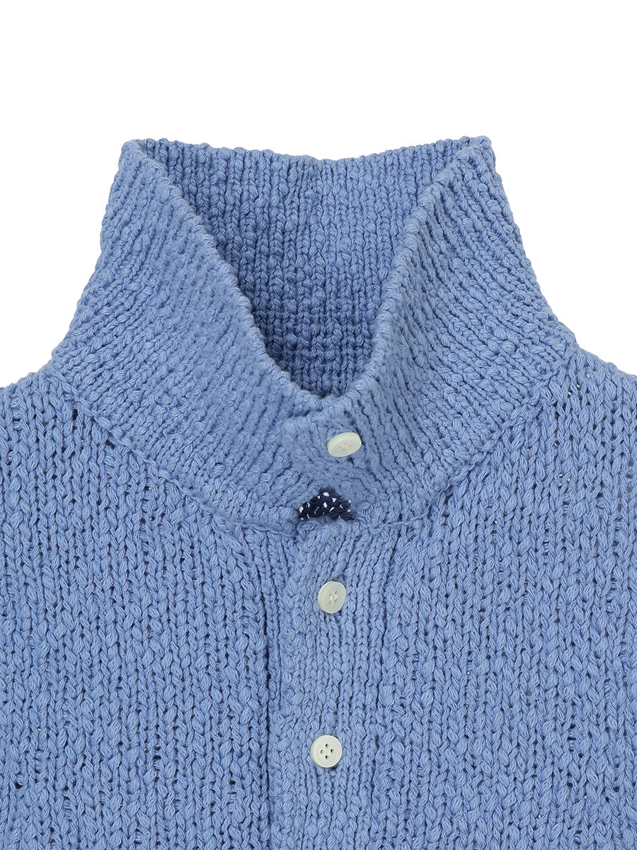 sleeveless KNIT  polo shirt