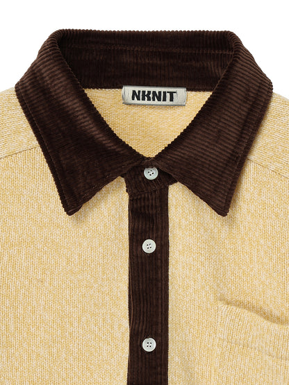corduroy collar KNIT shirt