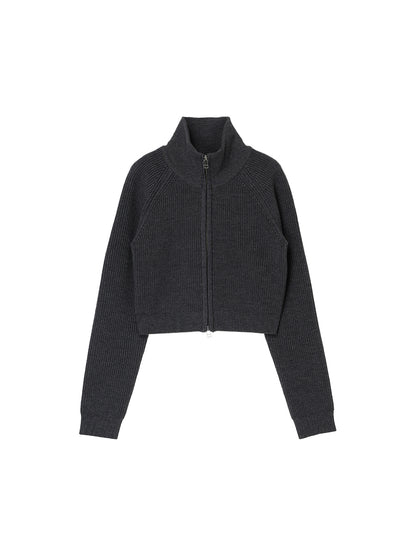 zip-up high neck KNIT【mini】