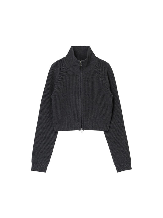zip-up high neck KNIT【mini】