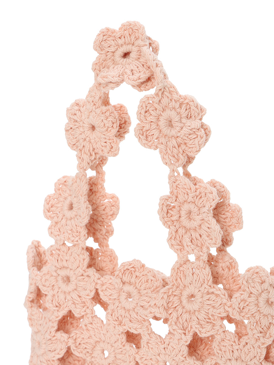 crochet KNIT flower bag