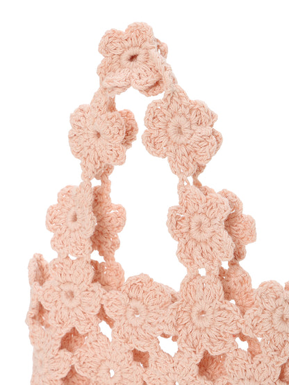 crochet KNIT flower bag