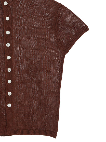 mock neck KNIT cardigan