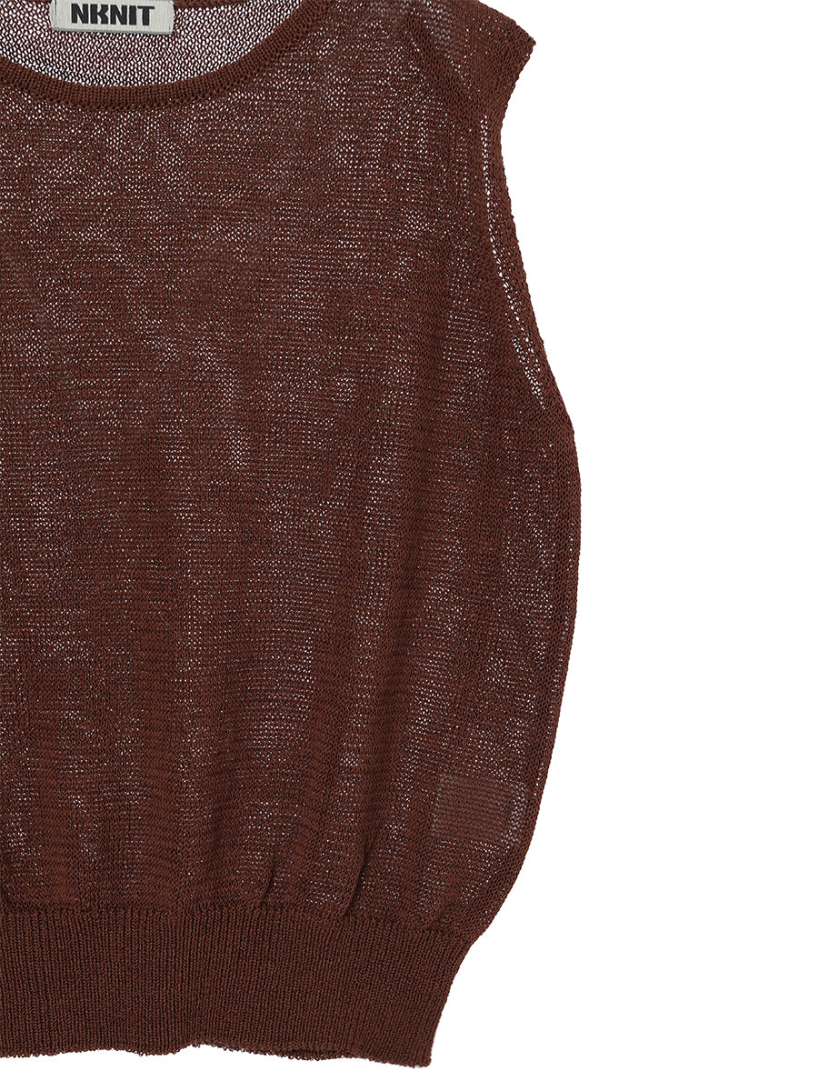 crispy cotton sleeveless KNIT