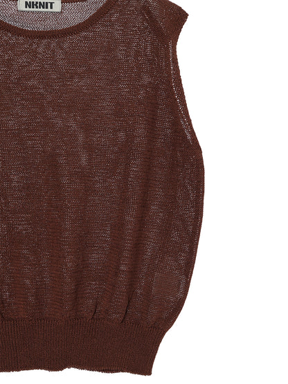 crispy cotton sleeveless KNIT
