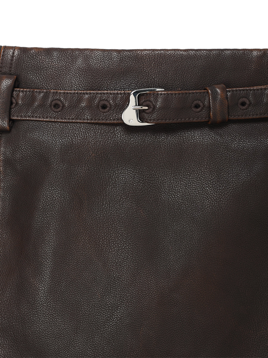 washed finish tight skirt