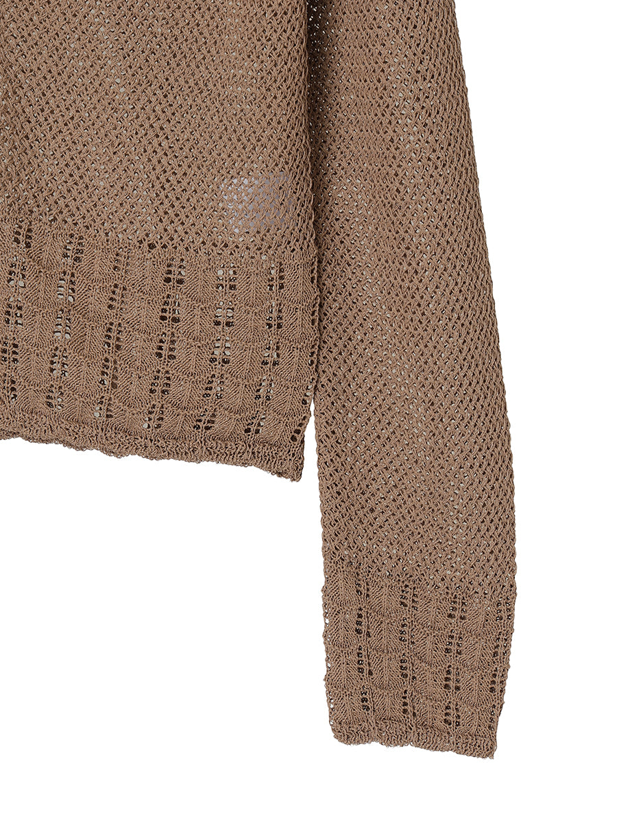 paper mix relaxed cardigan