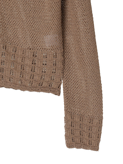 paper mix relaxed cardigan
