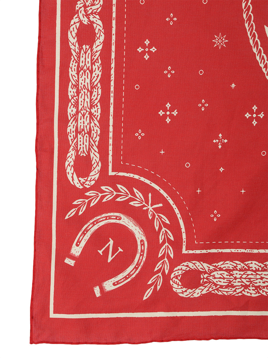 horse motif silk blend scarf