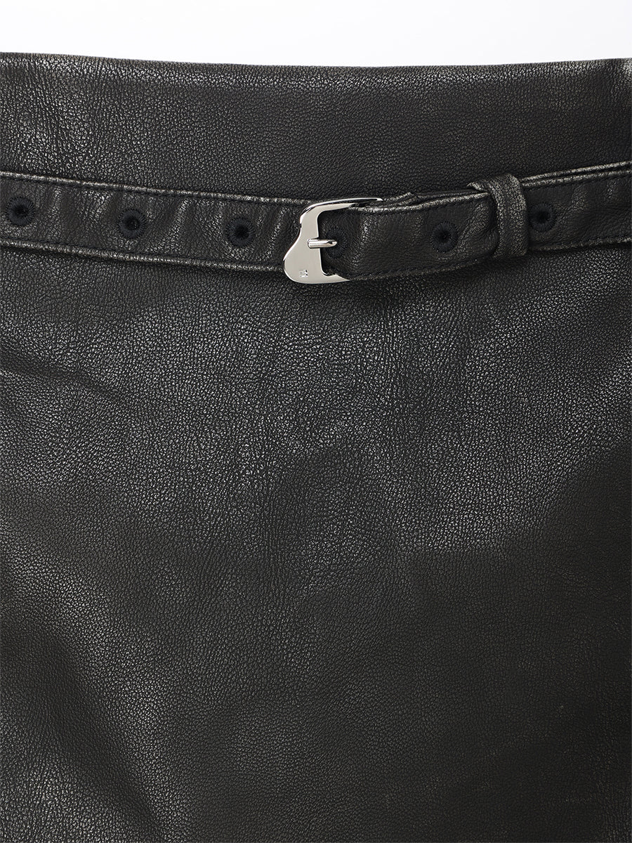 washed finish tight skirt