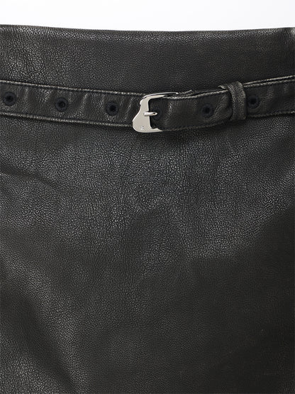 washed finish tight skirt