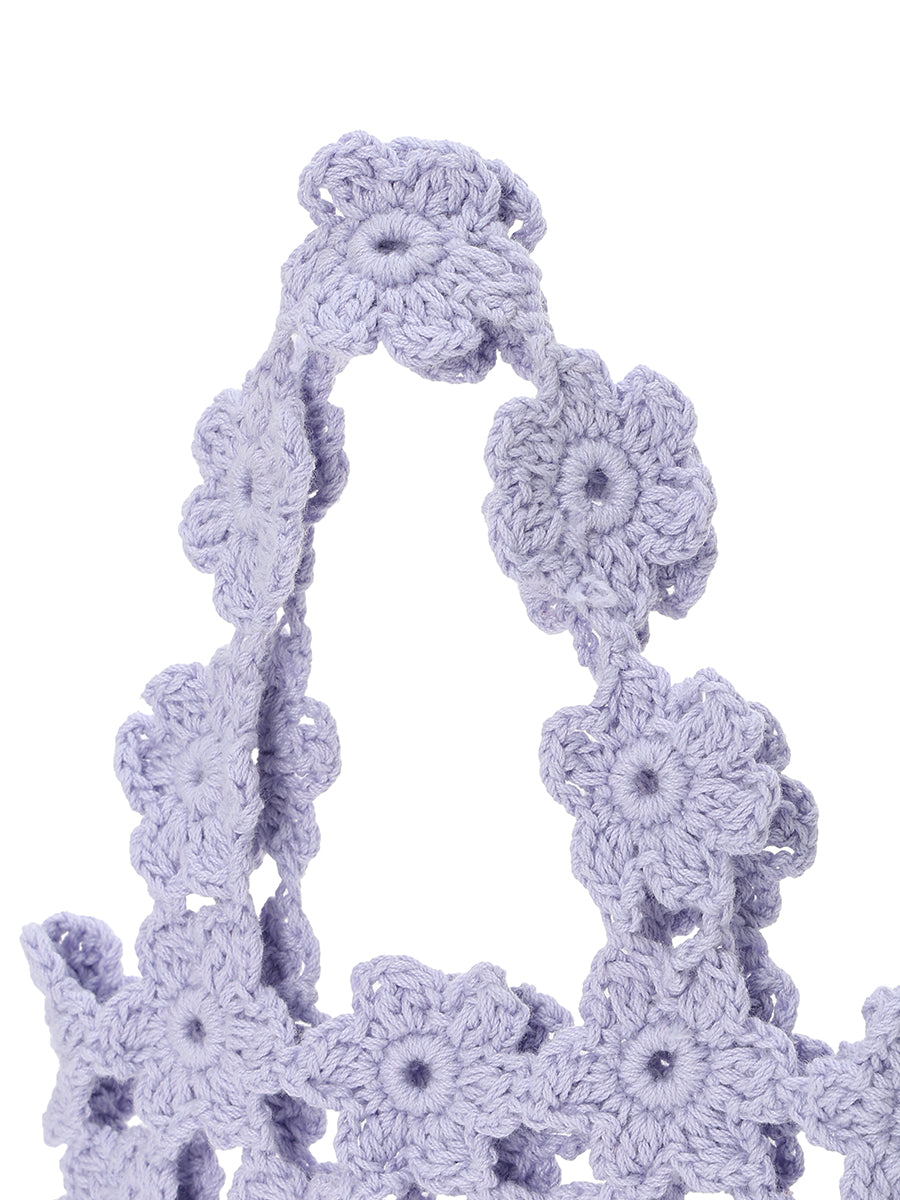crochet KNIT flower bag
