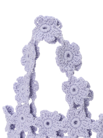crochet KNIT flower bag