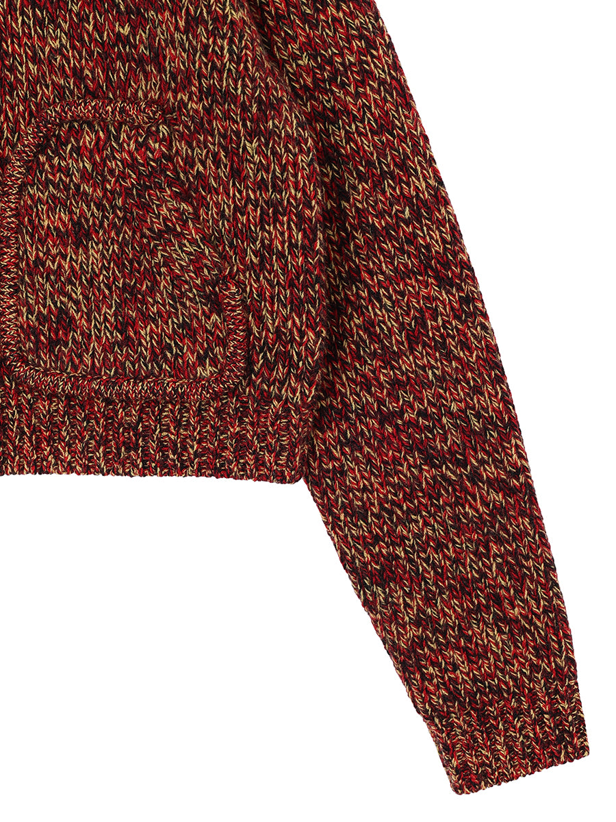 mix color KNIT cardigan