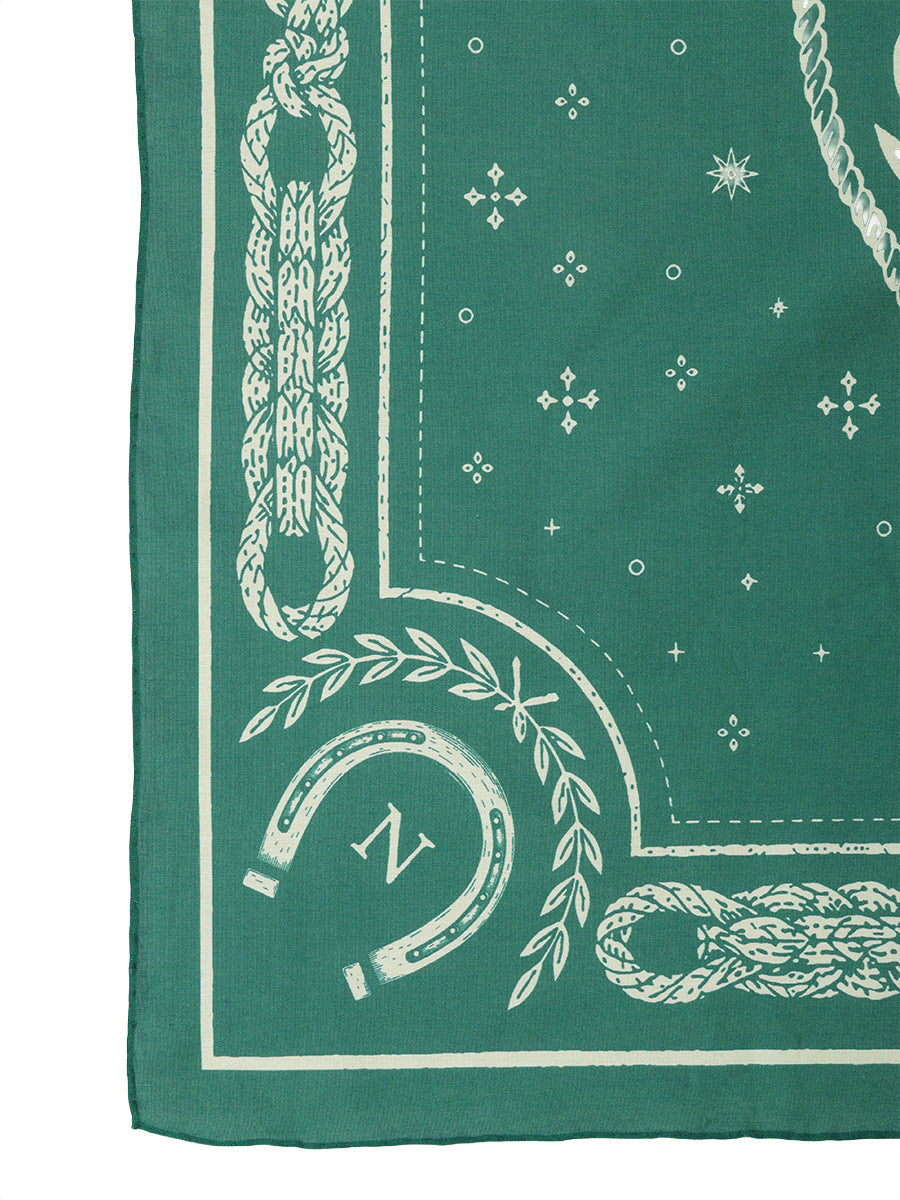 horse motif silk blend scarf