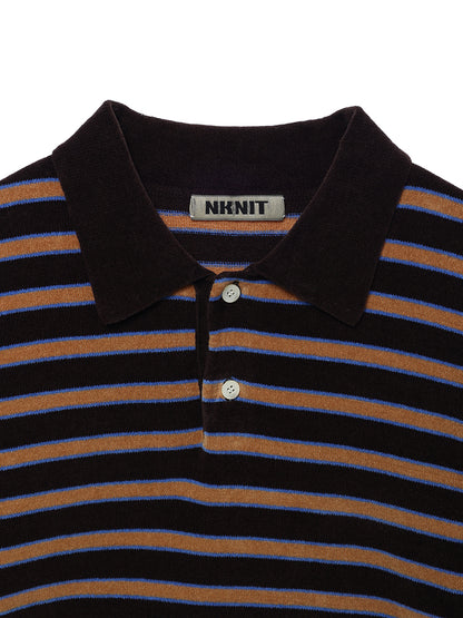 velvet touch KNIT polo shirt
