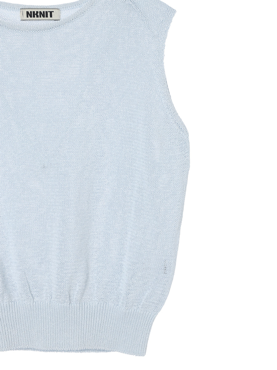 crispy cotton sleeveless KNIT
