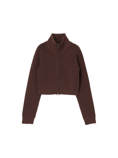 zip-up high neck KNIT【mini】
