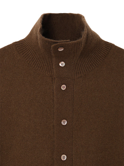 cashmere high neck KNIT cardigan　【small】