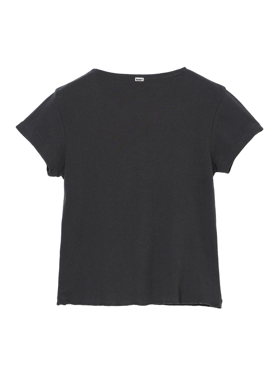 cotton/cashmere feathery T-shirt (mini) – NKNIT
