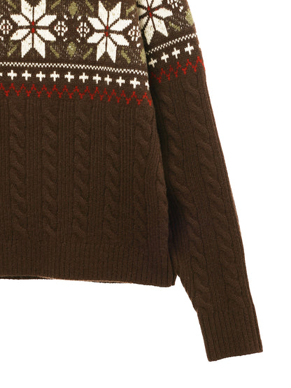 nordic pattern henley KNIT